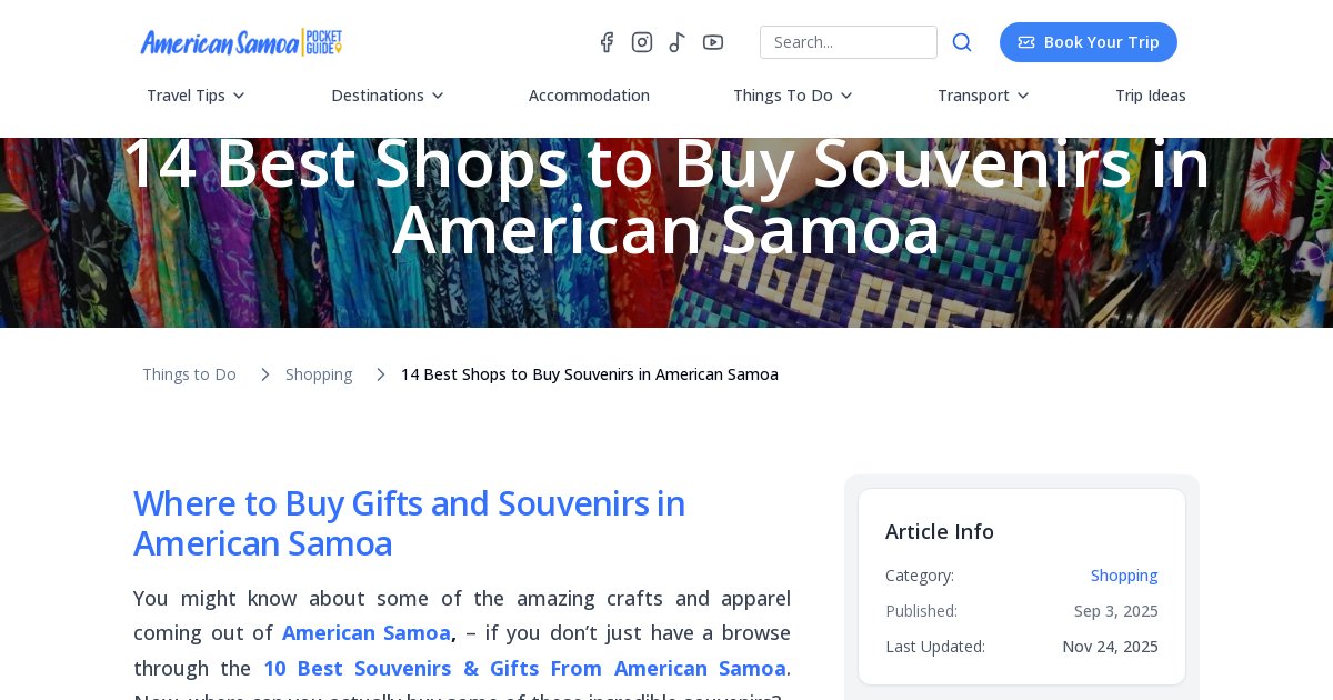 13 Best Shops to Buy Souvenirs in American Samoa | American Samoa ...