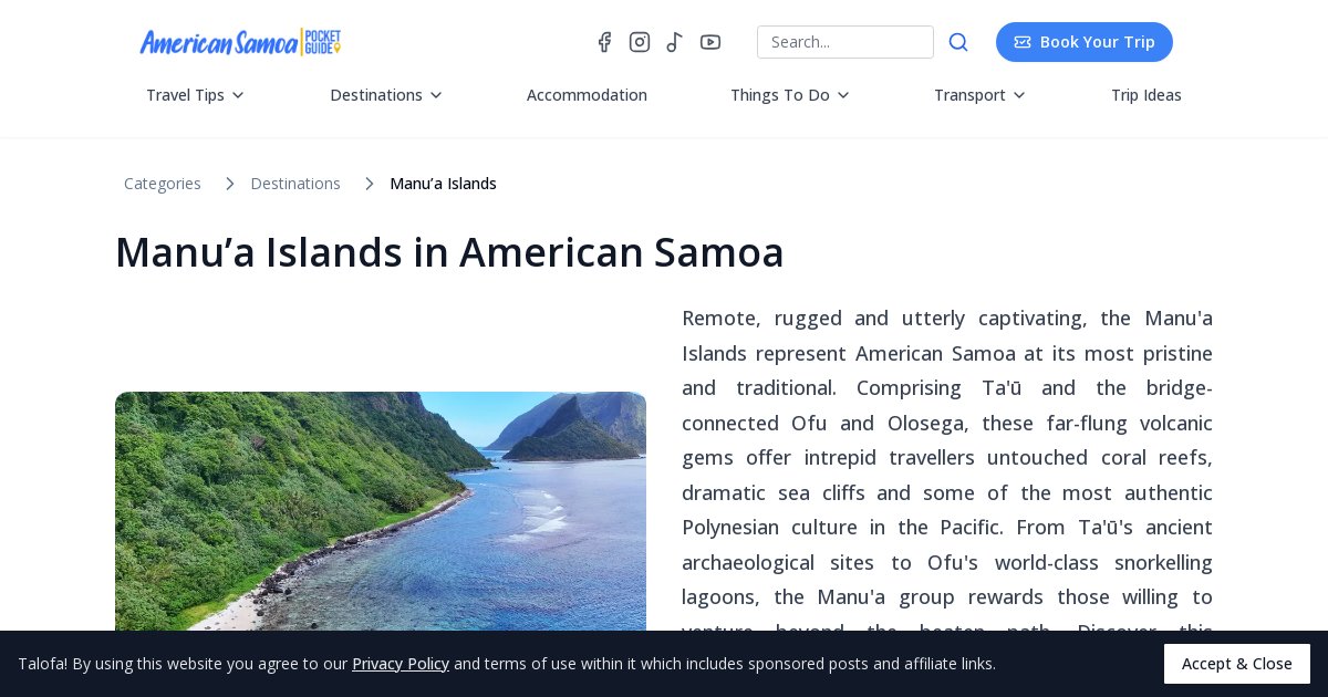Discover Manu'a Islands on American Samoa's Top Travel Guide
