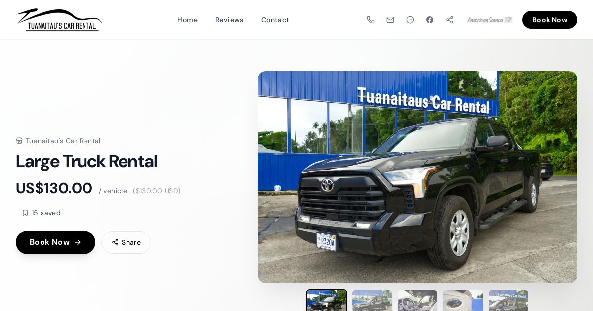 Large Truck Rental | Tuanaitau's Car Rental