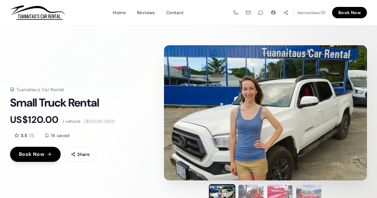 Small Truck Rental | Tuanaitau's Car Rental