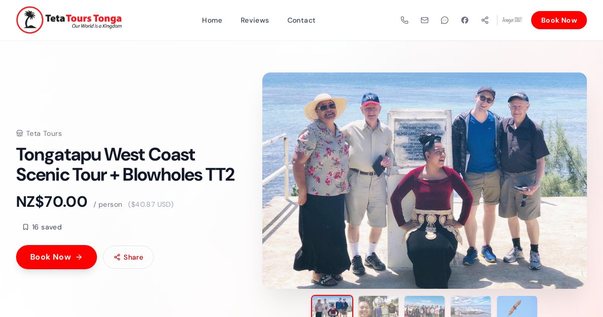 Tongatapu West Coast Scenic Tour + Blowholes TT2
