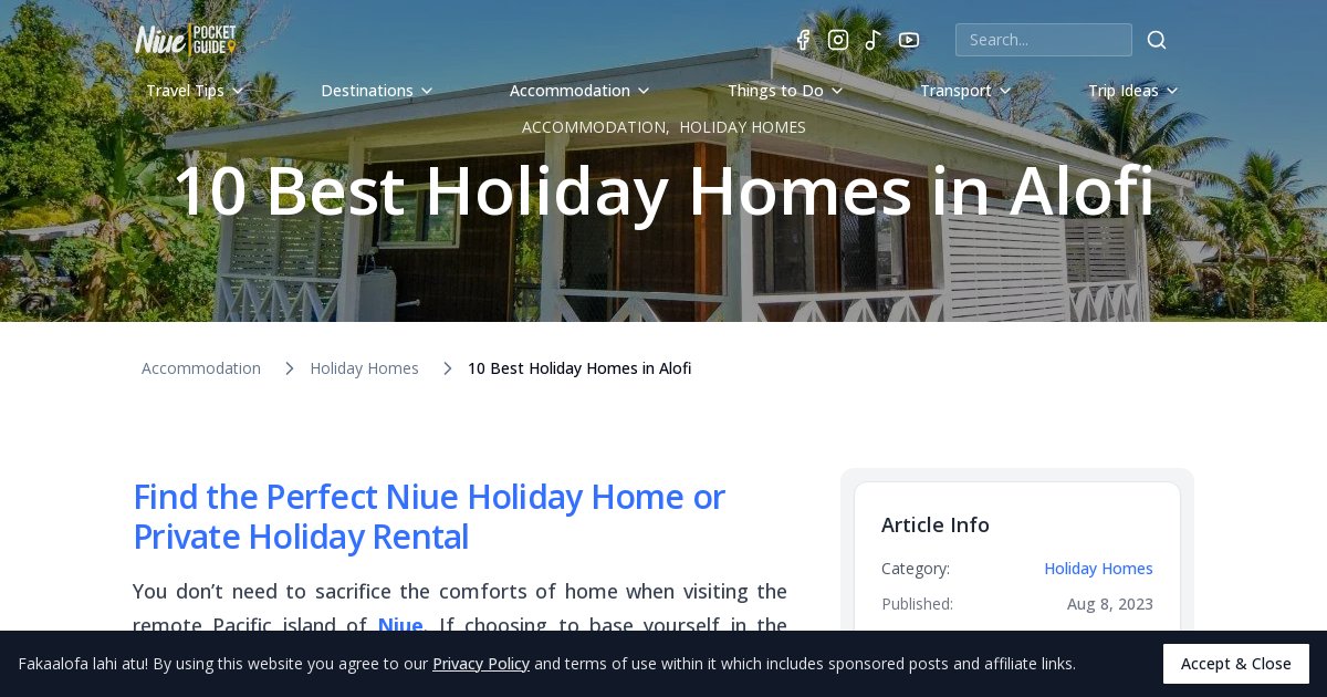 10 Best Holiday Homes in Alofi [2026] | Niue Pocket Guide
