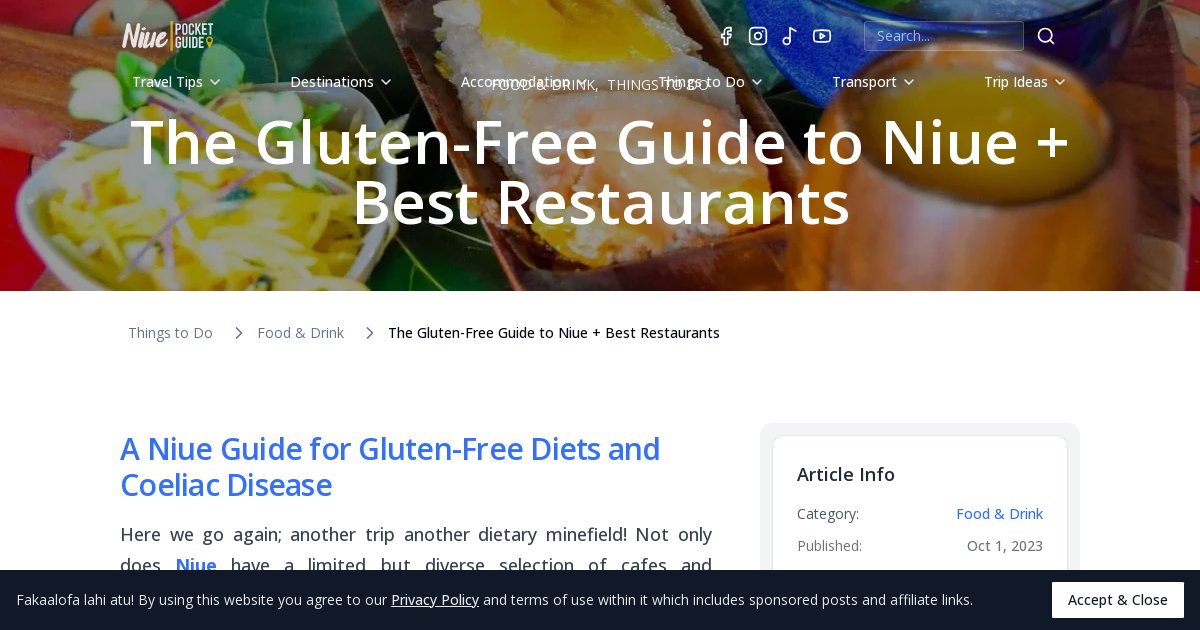 The Gluten-Free Guide to Niue + Best Restaurants | Niue Pocket Guide